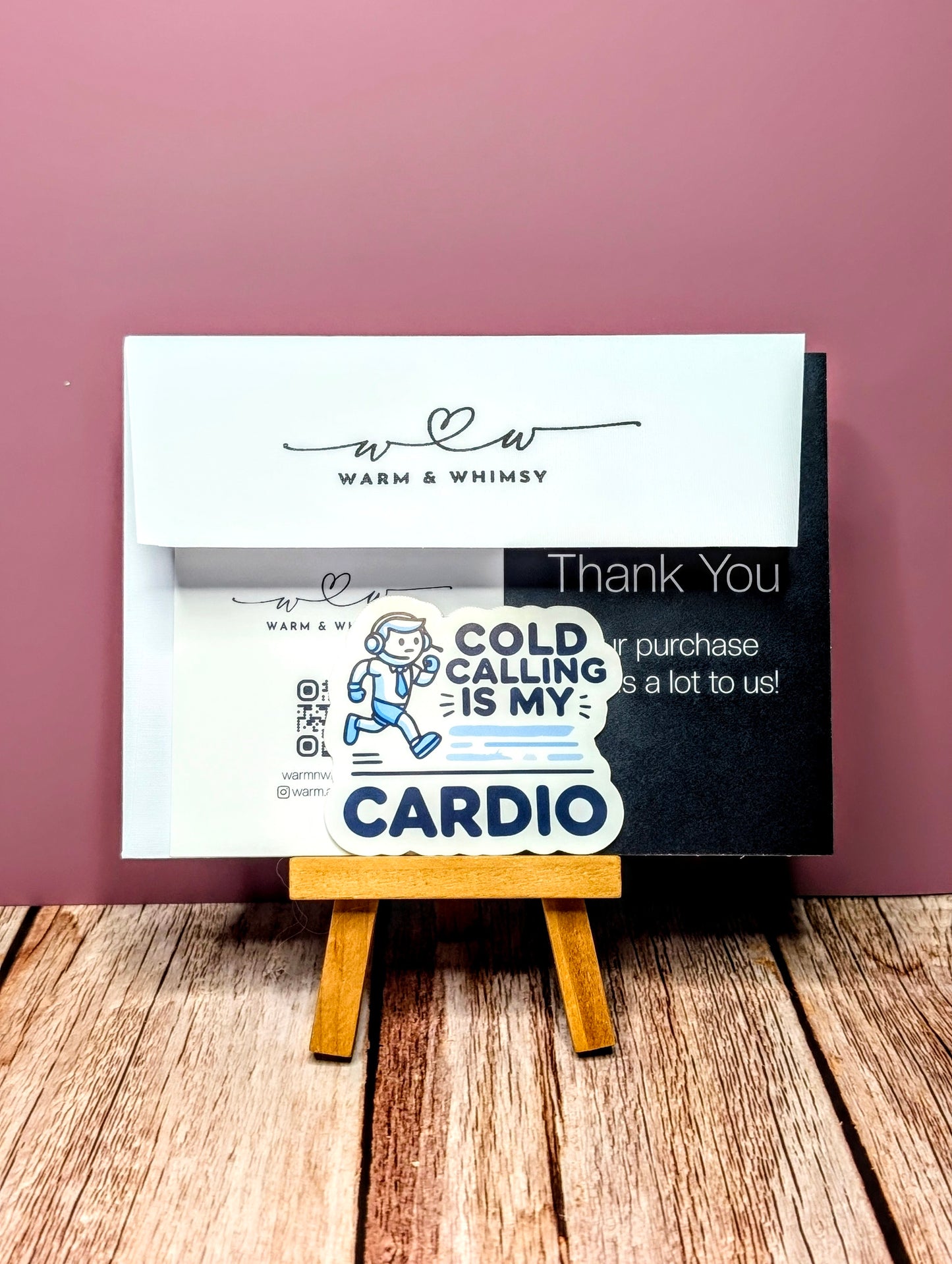 Cold Calling Is My Cardio - Sales Business Development Motivational - Vinyl Sticker